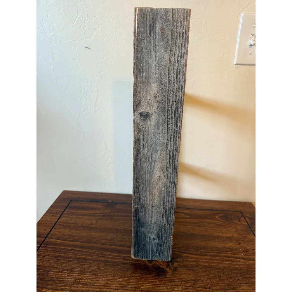 Rustic Primitive Wood Mini Ladder Shelf Farmhouse Style 18 Inch Gray